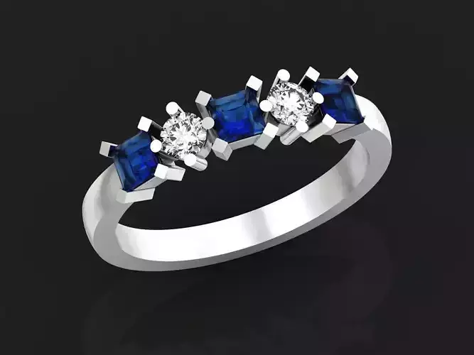  Square stone  Ring  1158