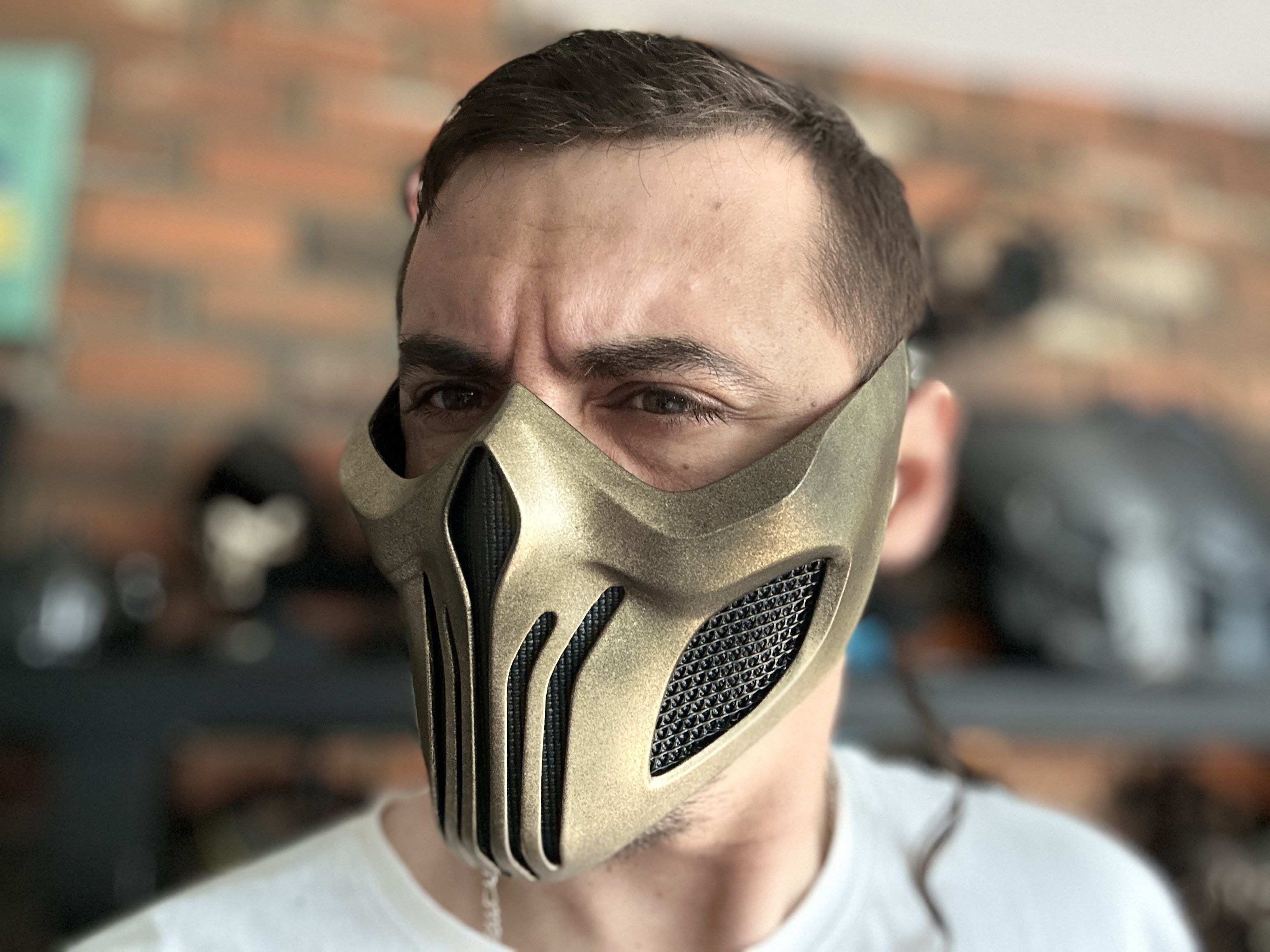 Scorpion mask from Mortal Kombat 11 - Tachijitsu Master 3D print model_4