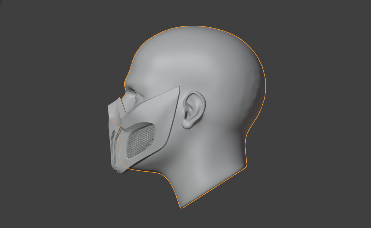 Scorpion mask from Mortal Kombat 11 - Tachijitsu Master 3D print model_6