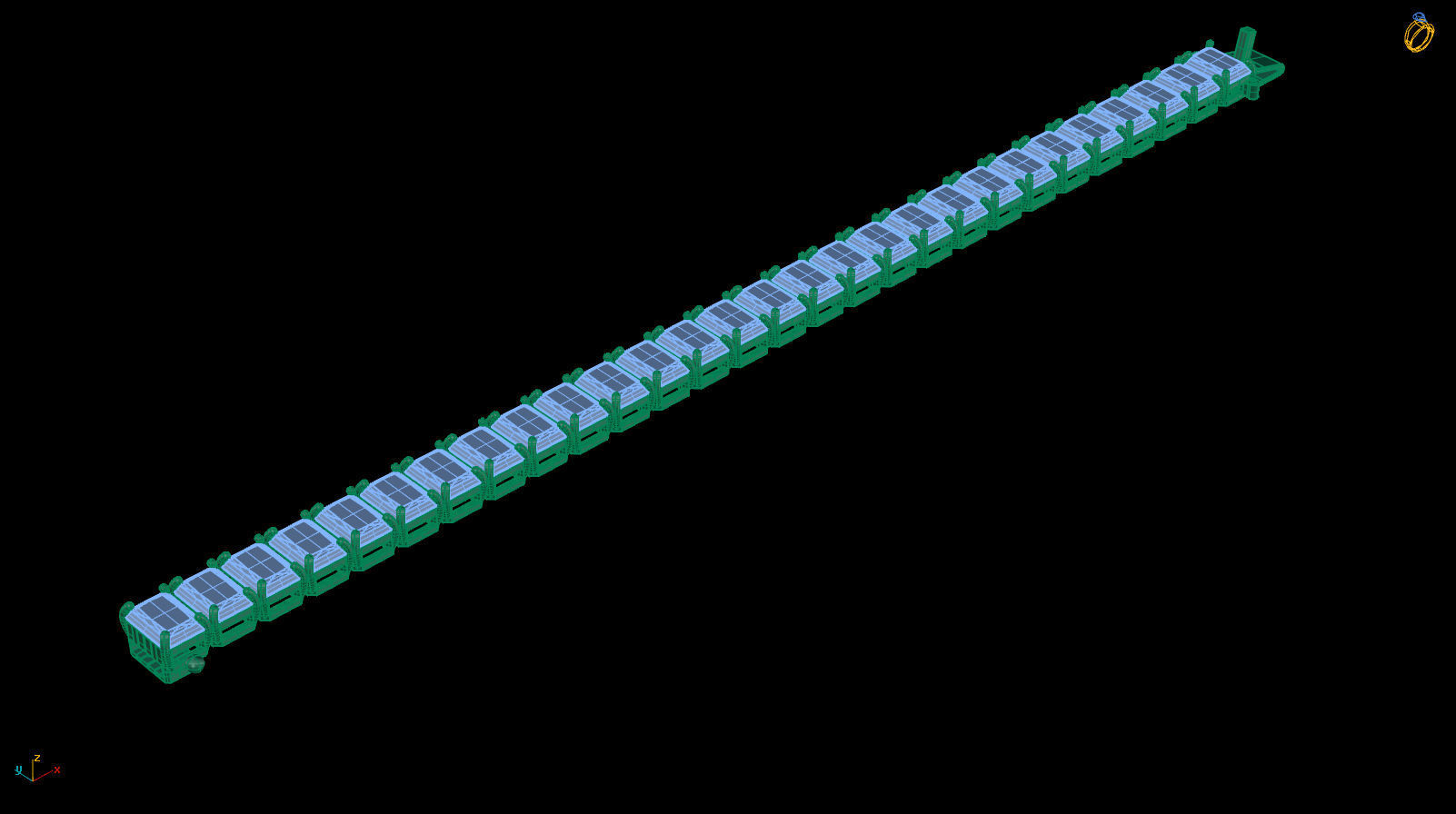 Riviera Tennis Bracelet Short Way Octagonal 7x5 mm 3D print model_7