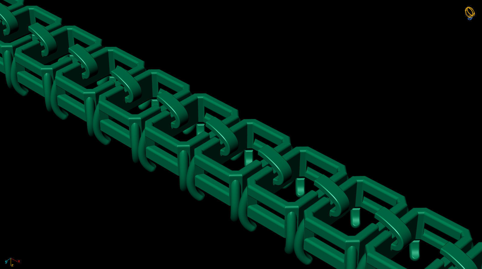 Riviera Tennis Bracelet Short Way Octagonal 7x5 mm 3D print model_14