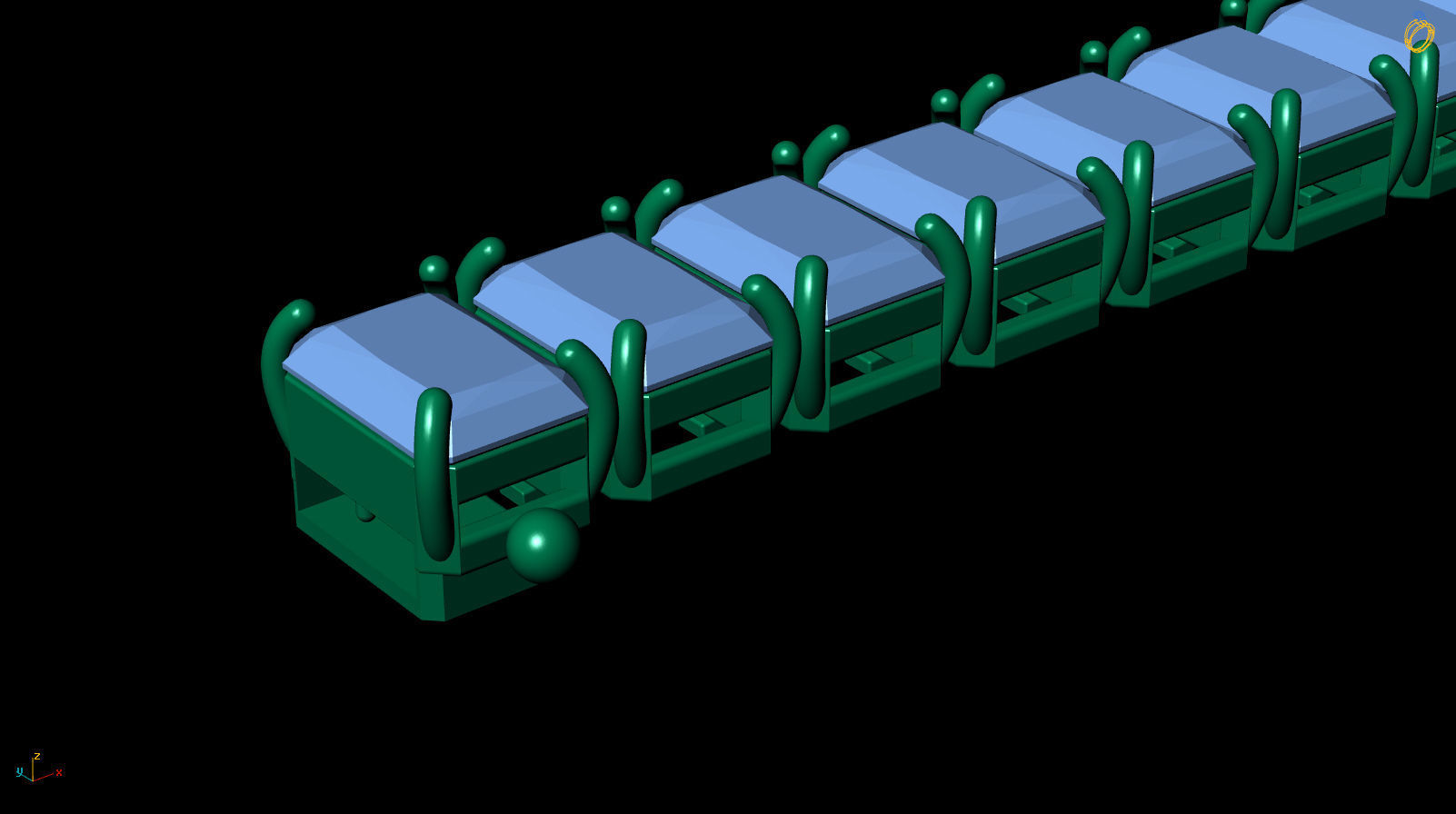 Riviera Tennis Bracelet Short Way Octagonal 7x5 mm 3D print model_11