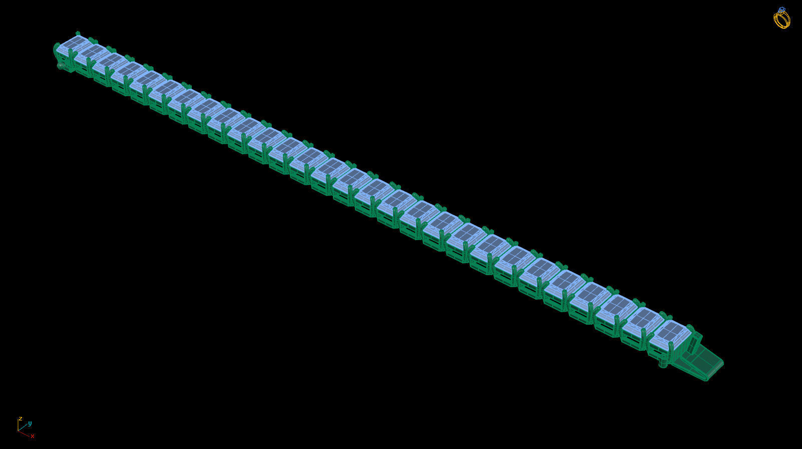 Riviera Tennis Bracelet Short Way Octagonal 7x5 mm 3D print model_6