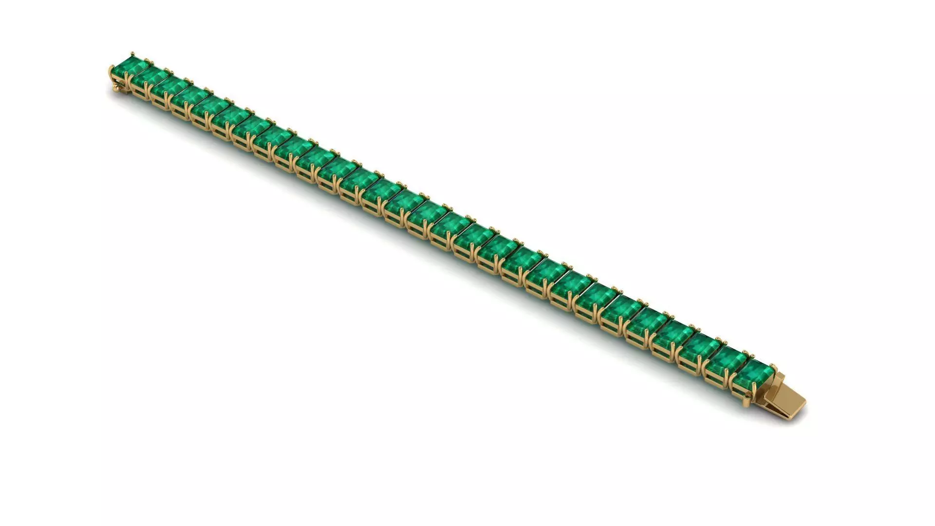 Riviera Tennis Bracelet Short Way Octagonal 7x5 mm 3D print model_0