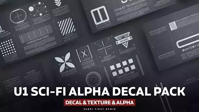 U1 Sci-Fi Alpha Decal Pack Texture