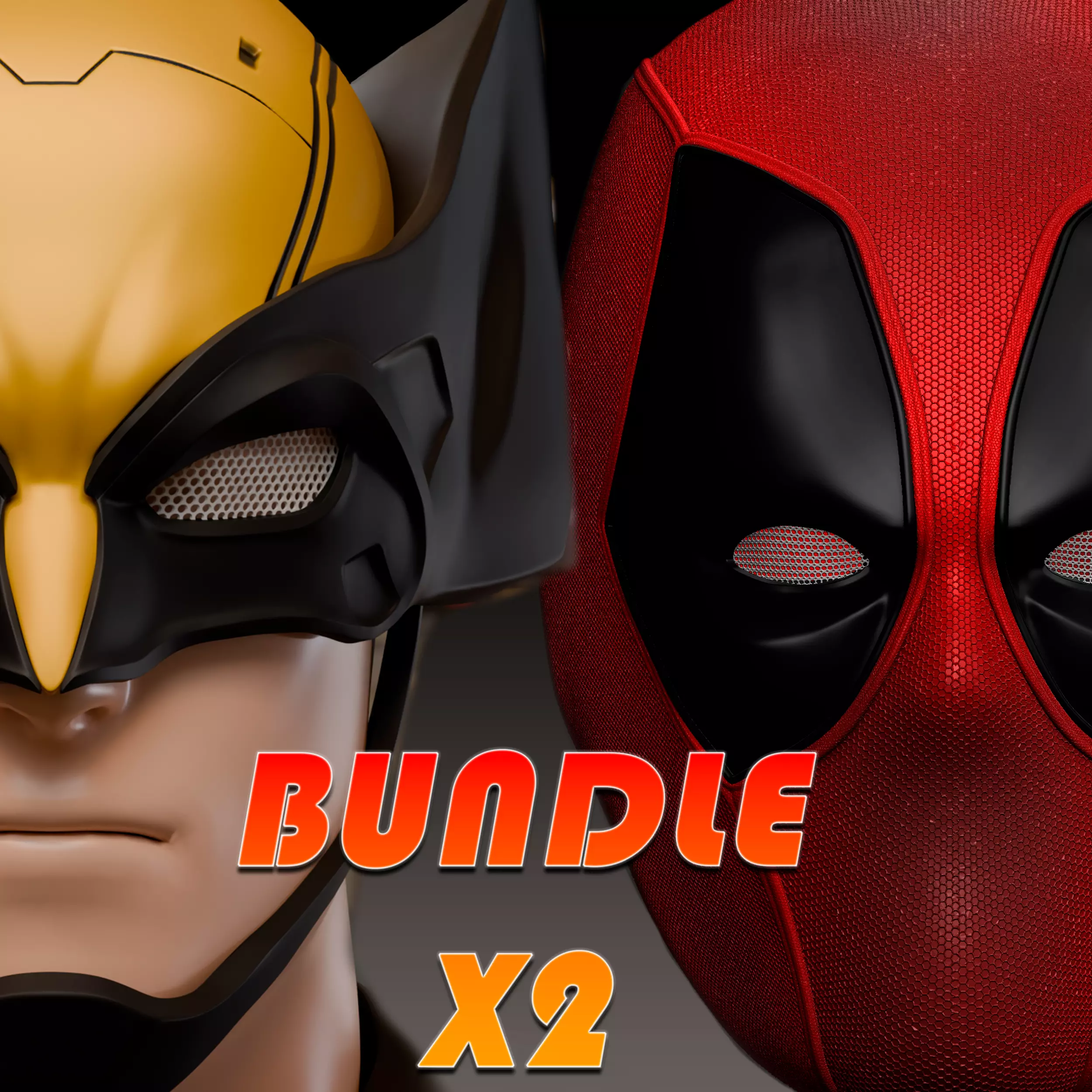 WOLVERINE AND DEADPOOL BUNDLE HELMET 3D print model_0