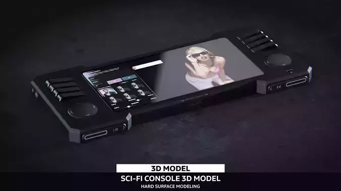 Sci-Fi Console 3D Model - No Texture - Only Mesh