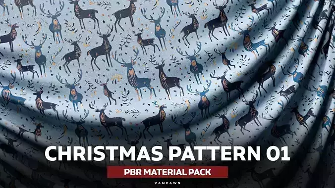 Christmas Fabric - Cotton PBR Material Pack