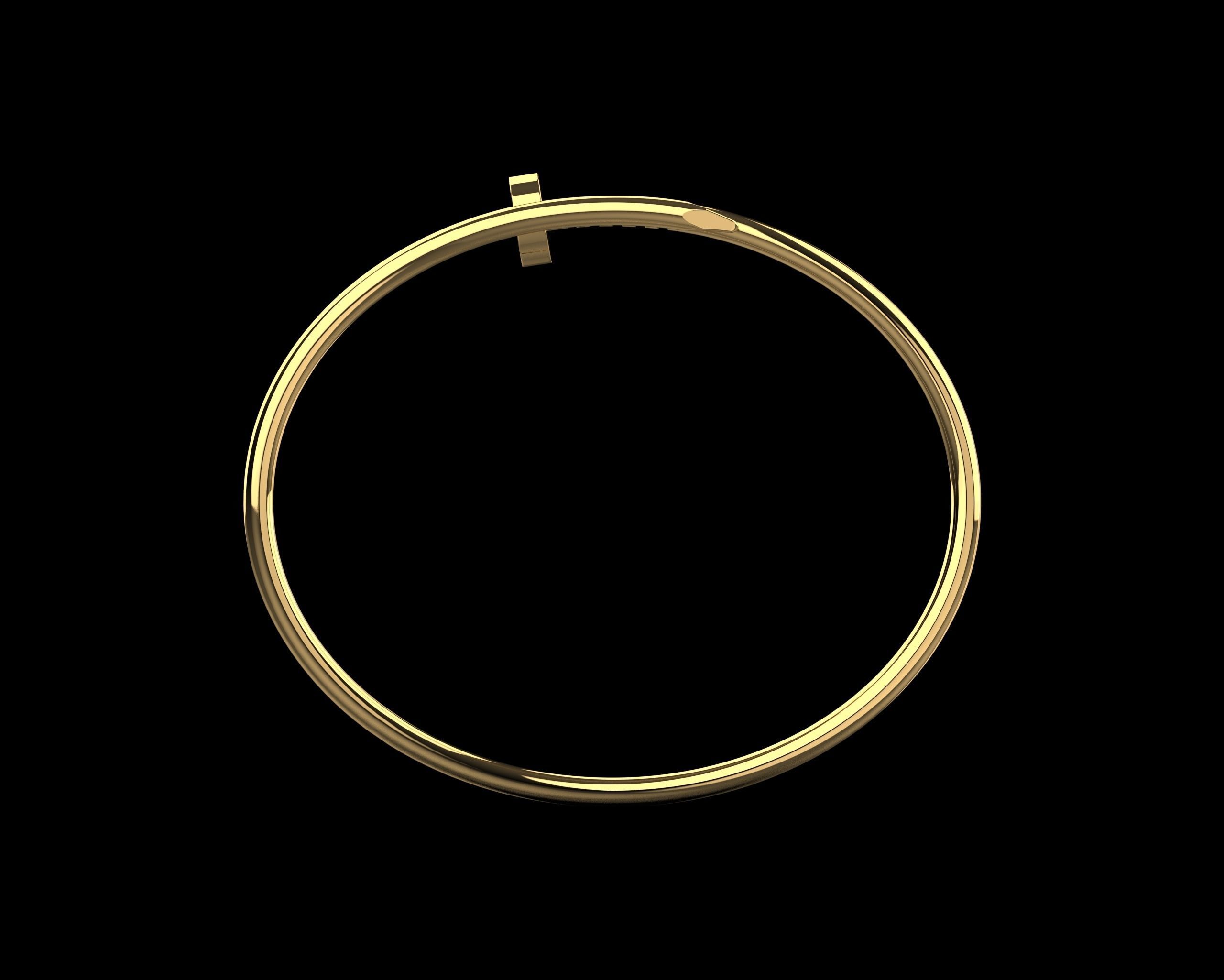 Juste un clou Bracelet 18 Size Small Version N189 3D print model_4