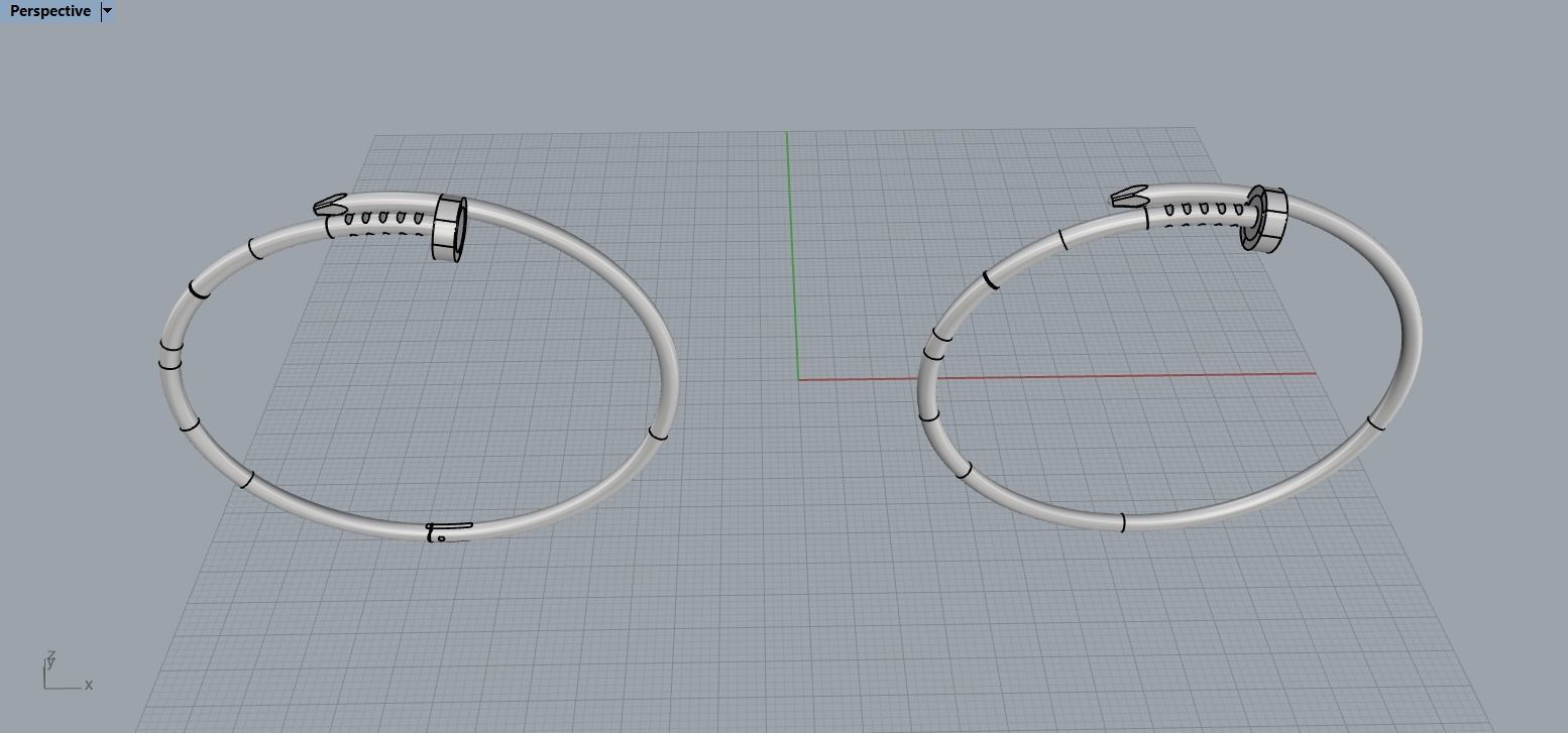 Juste un clou Bracelet 18 Size Small Version N189 3D print model_7