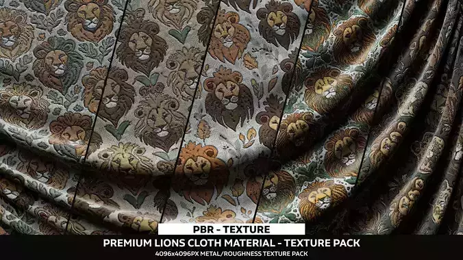 Lions Cloth Material - Texture Pack - Material Pack 