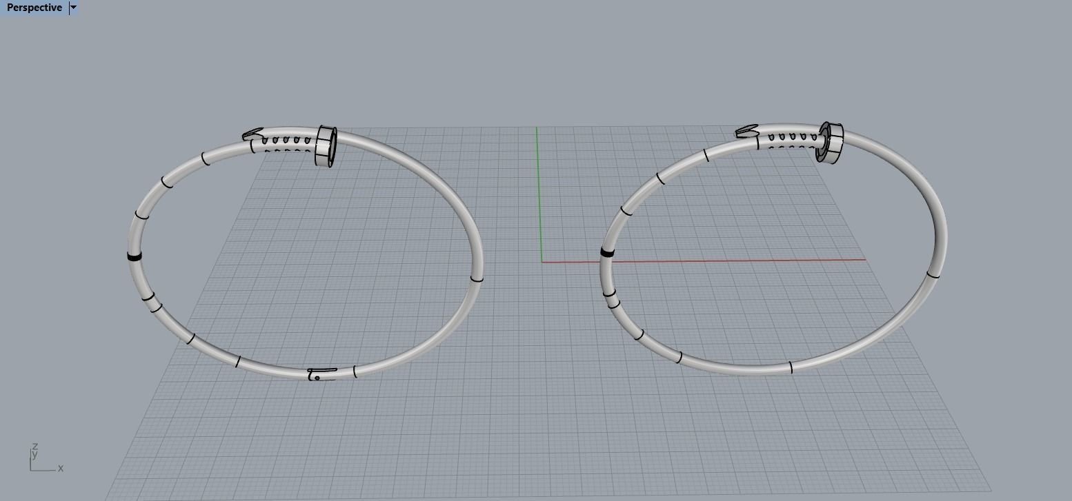 Juste un clou Bracelet 20 Size Small Version N191 3D print model_7