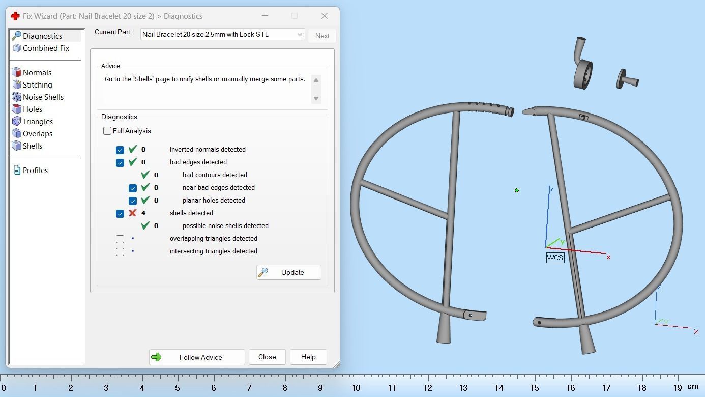 Juste un clou Bracelet 20 Size Small Version N191 3D print model_9