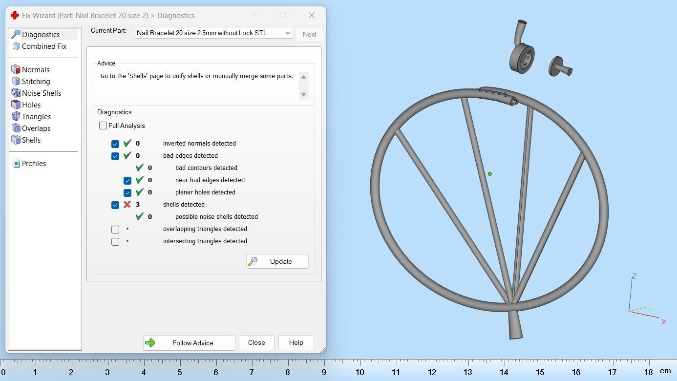 Juste un clou Bracelet 20 Size Small Version N191 3D print model_10