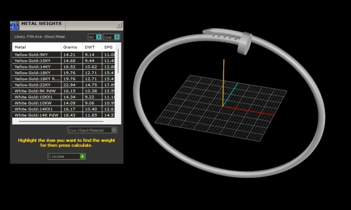 Juste un clou Bracelet 20 Size Small Version N191 3D print model_8