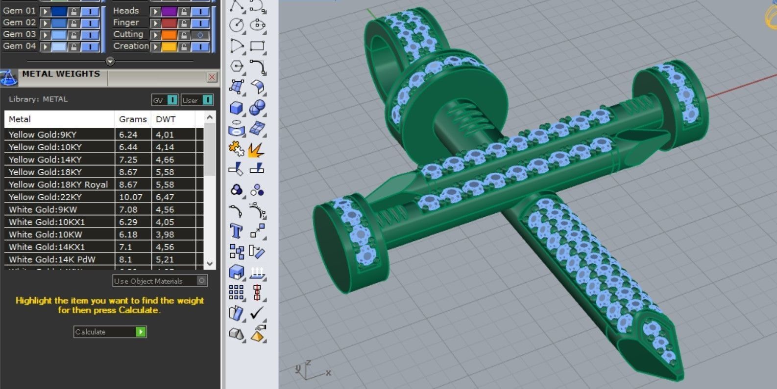 Nail cross pendant 3D print model_4