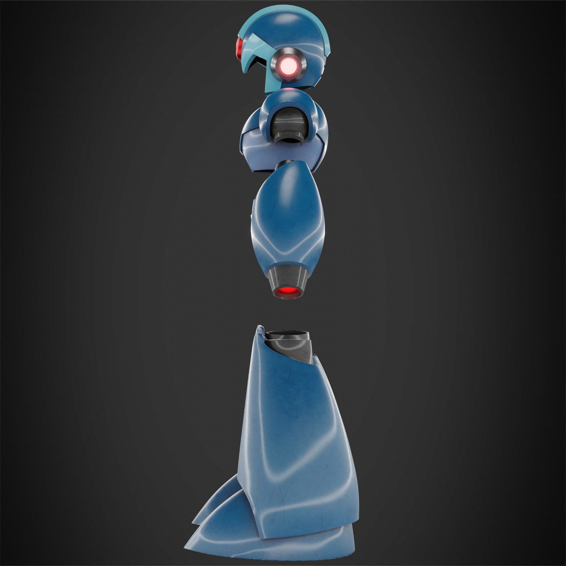 Mega man X Full Armor and Blaster for Cosplay 3D Model Collection_9
