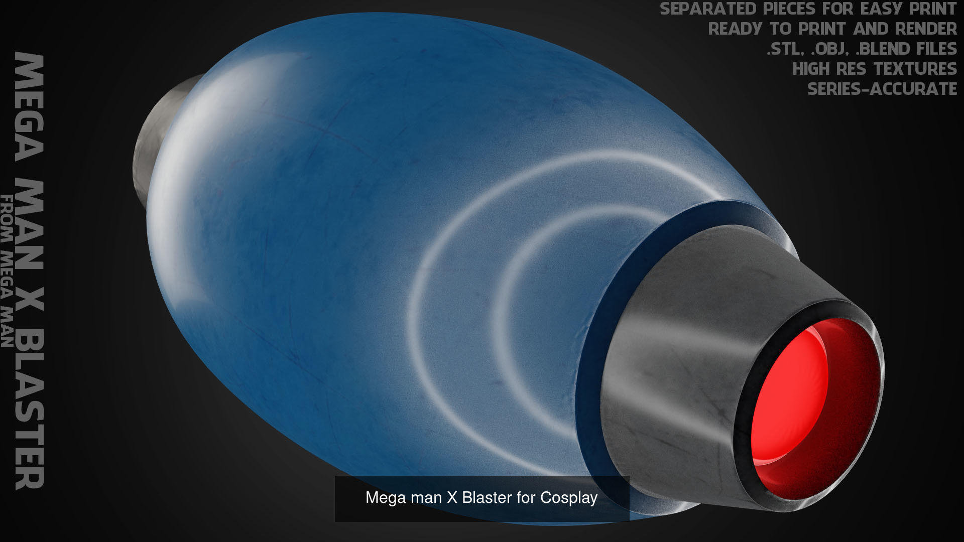 Mega man X Full Armor and Blaster for Cosplay 3D Model Collection_6