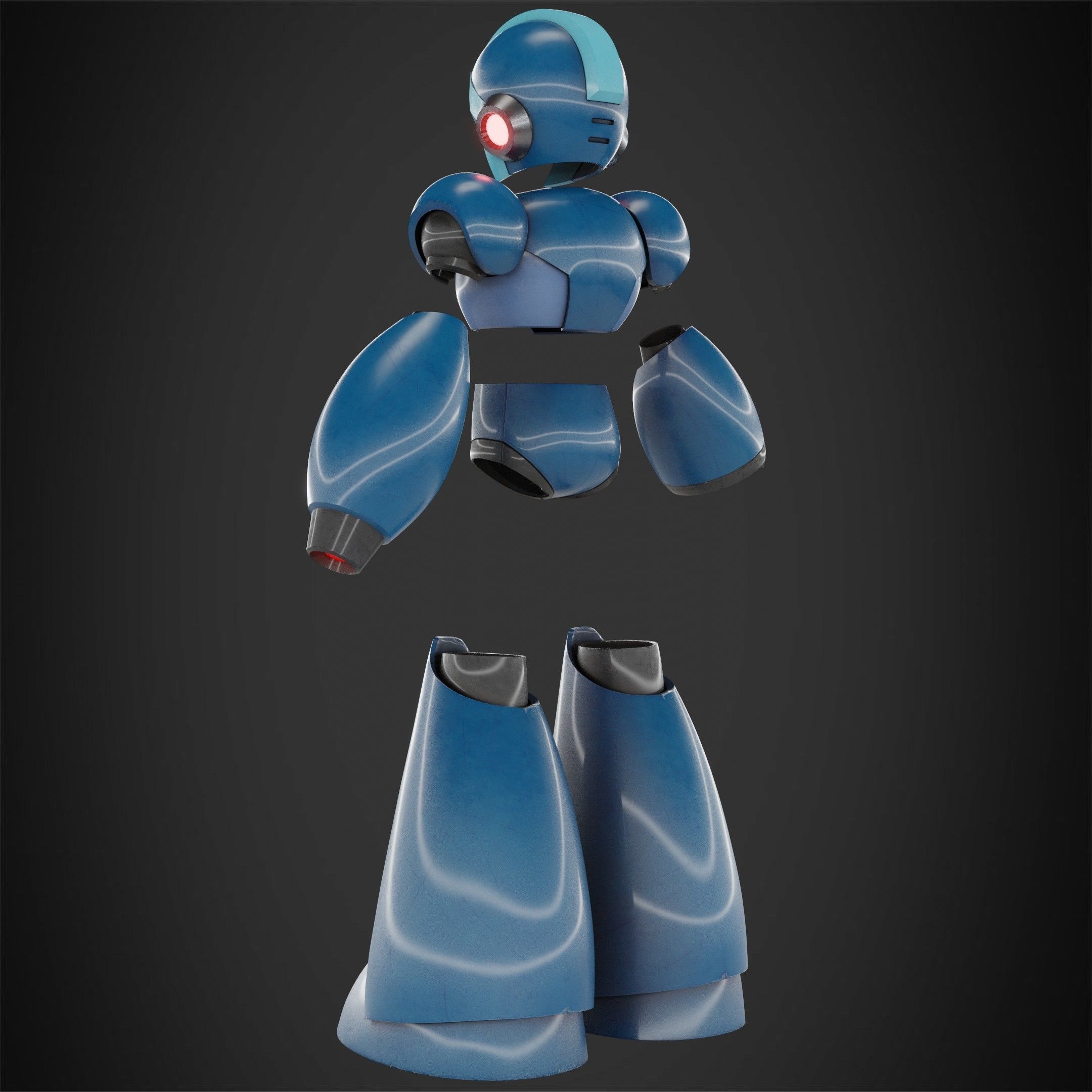 Mega man X Full Armor and Blaster for Cosplay 3D Model Collection_10