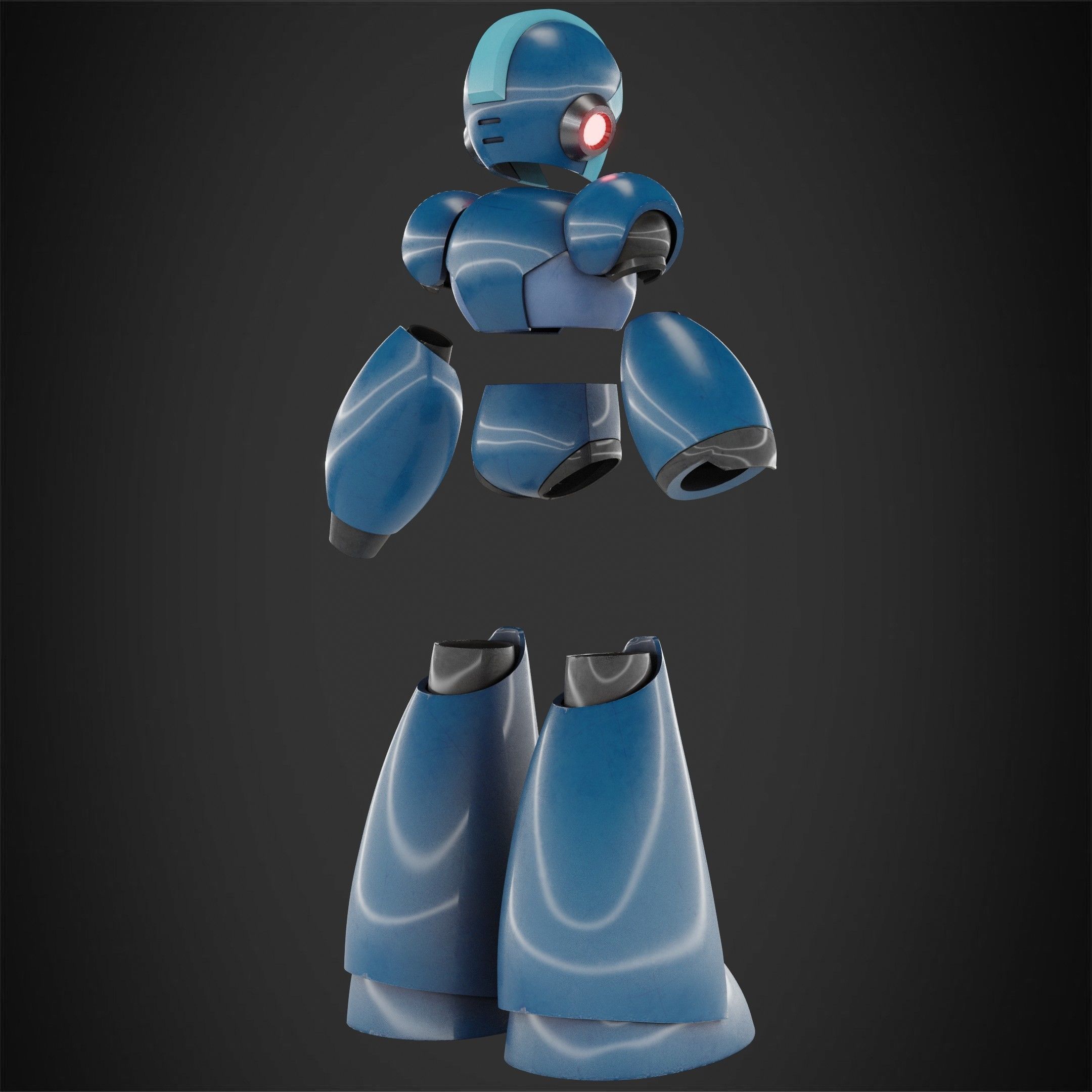 Mega man X Full Armor and Blaster for Cosplay 3D Model Collection_12