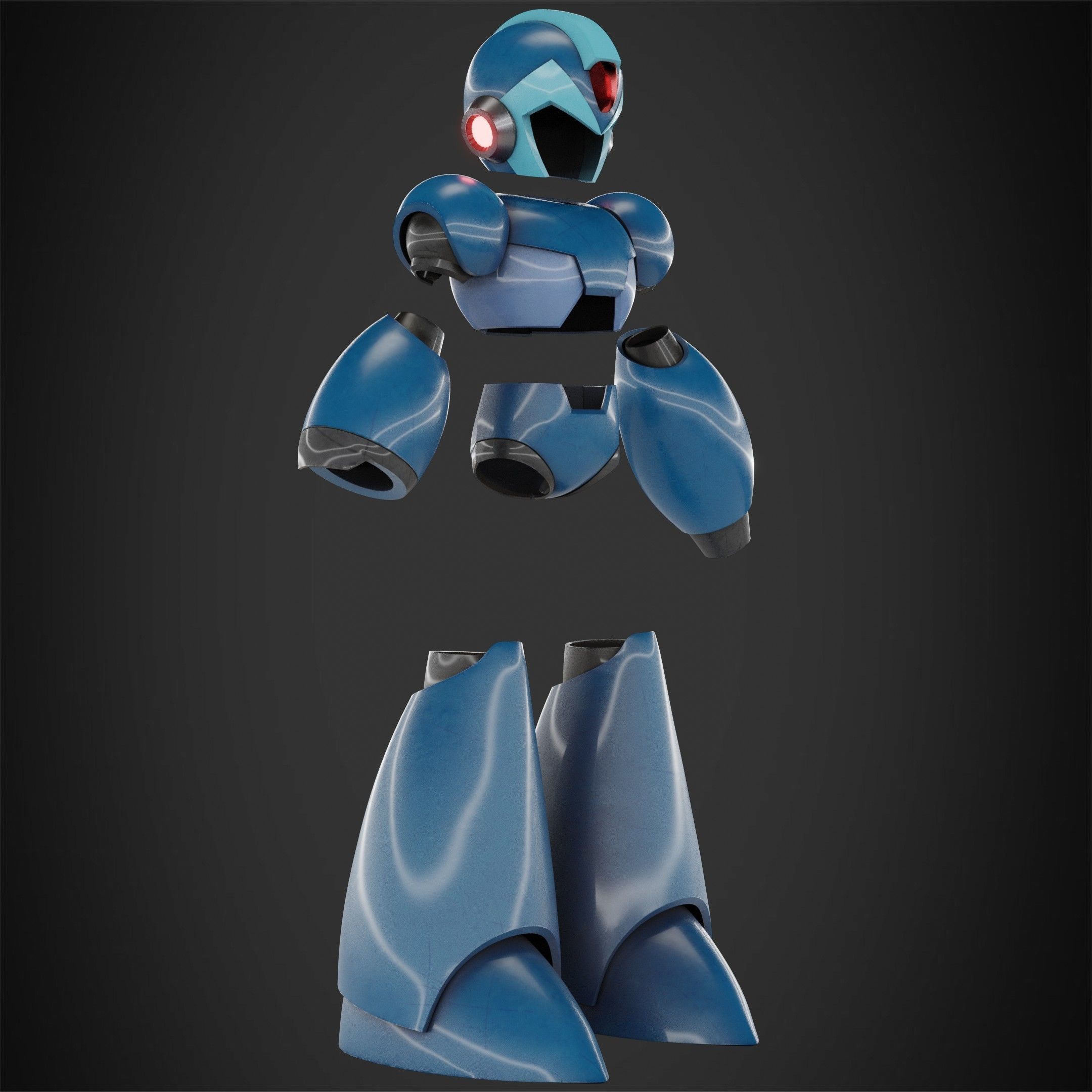 Mega man X Full Armor and Blaster for Cosplay 3D Model Collection_14