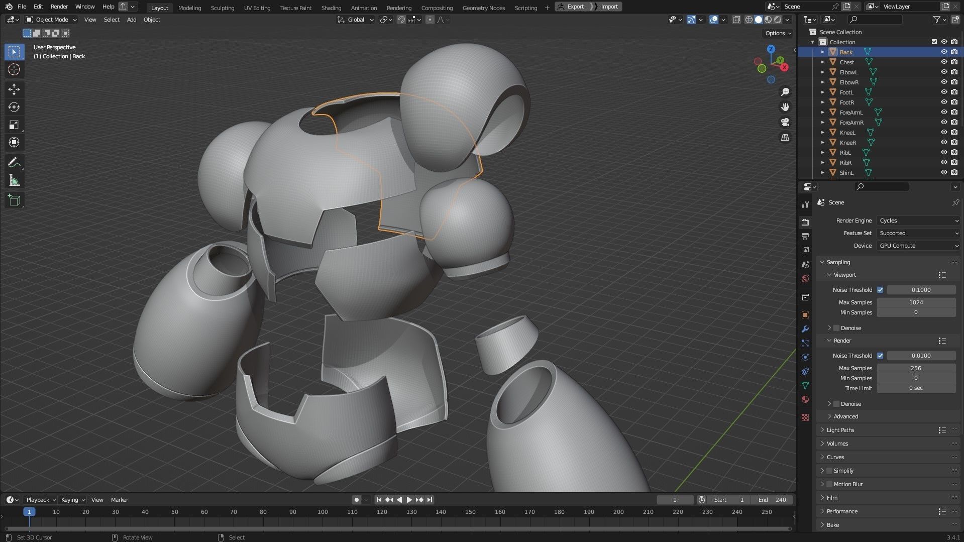 Mega man X Full Armor and Blaster for Cosplay 3D Model Collection_16