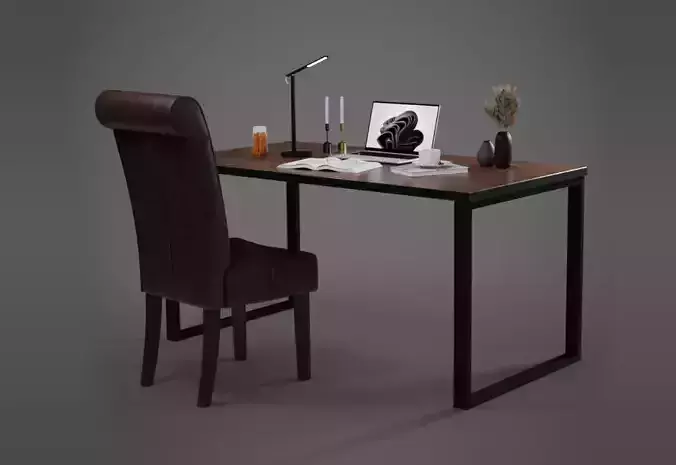 Work table - Office table Free 3D model
