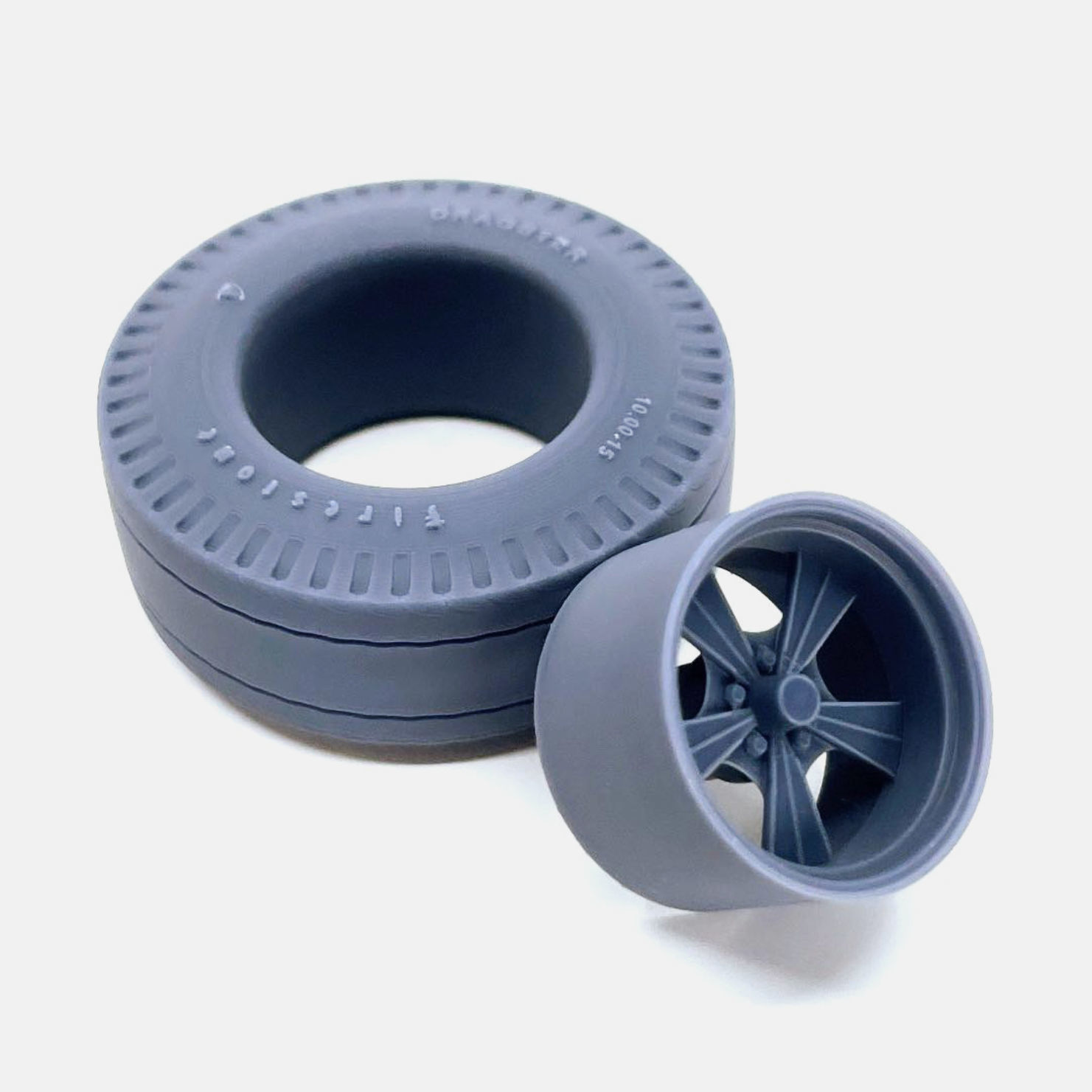 15x10 Radir Tri Ribb Wheel Firestone Dragster Tire 3D print model_5