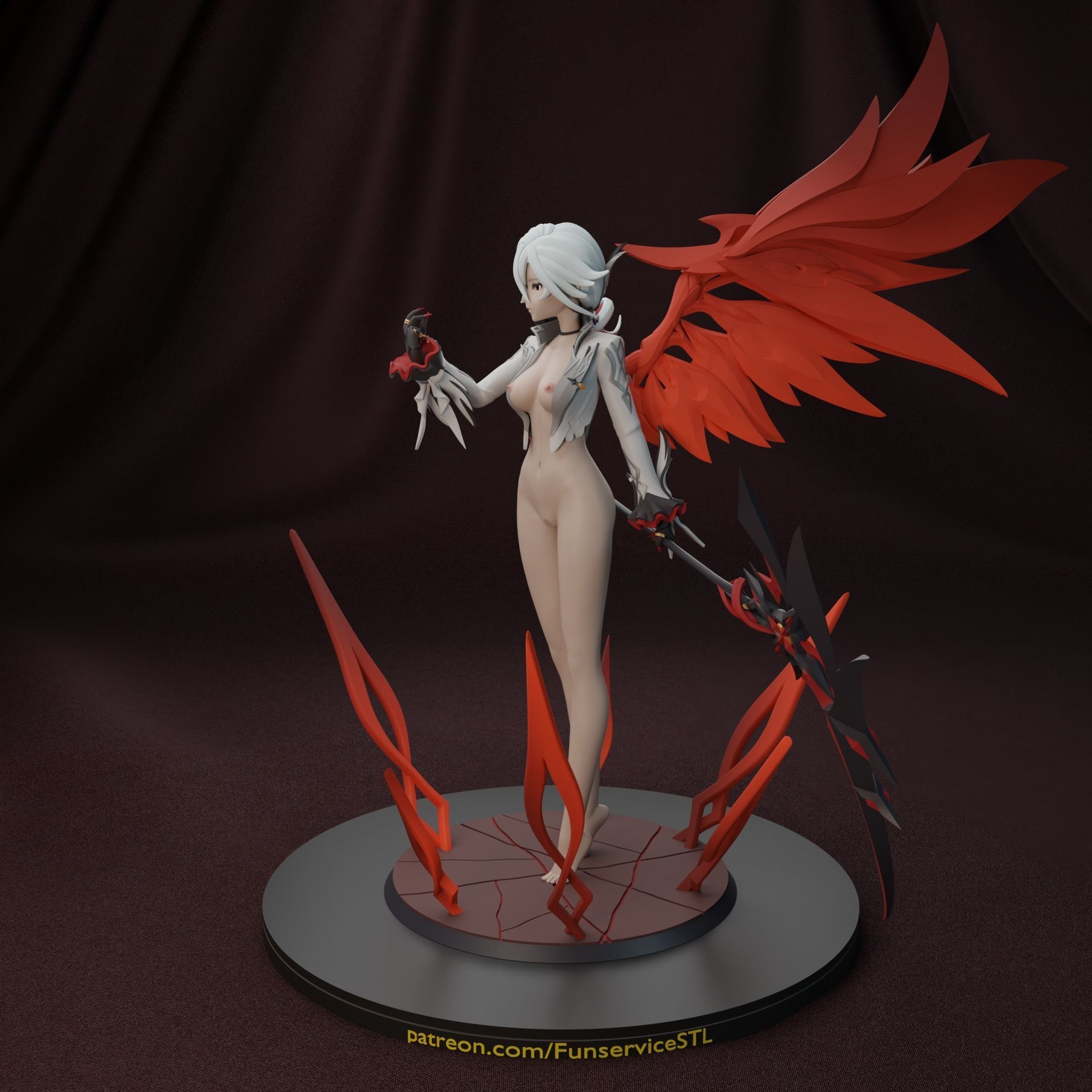 Arlecchino from Genshin Impact 2 versions 3D print model_11