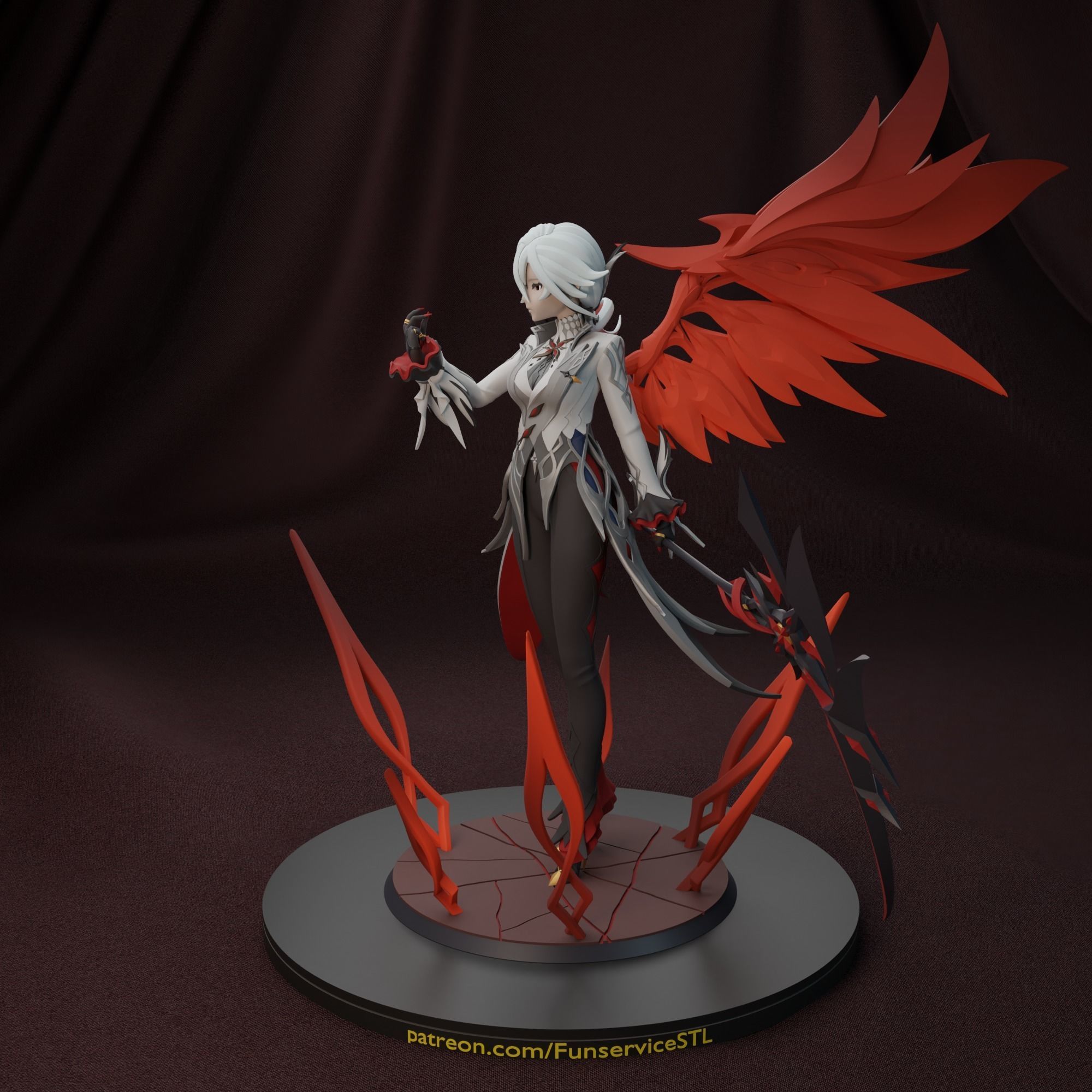 Arlecchino from Genshin Impact 2 versions 3D print model_1