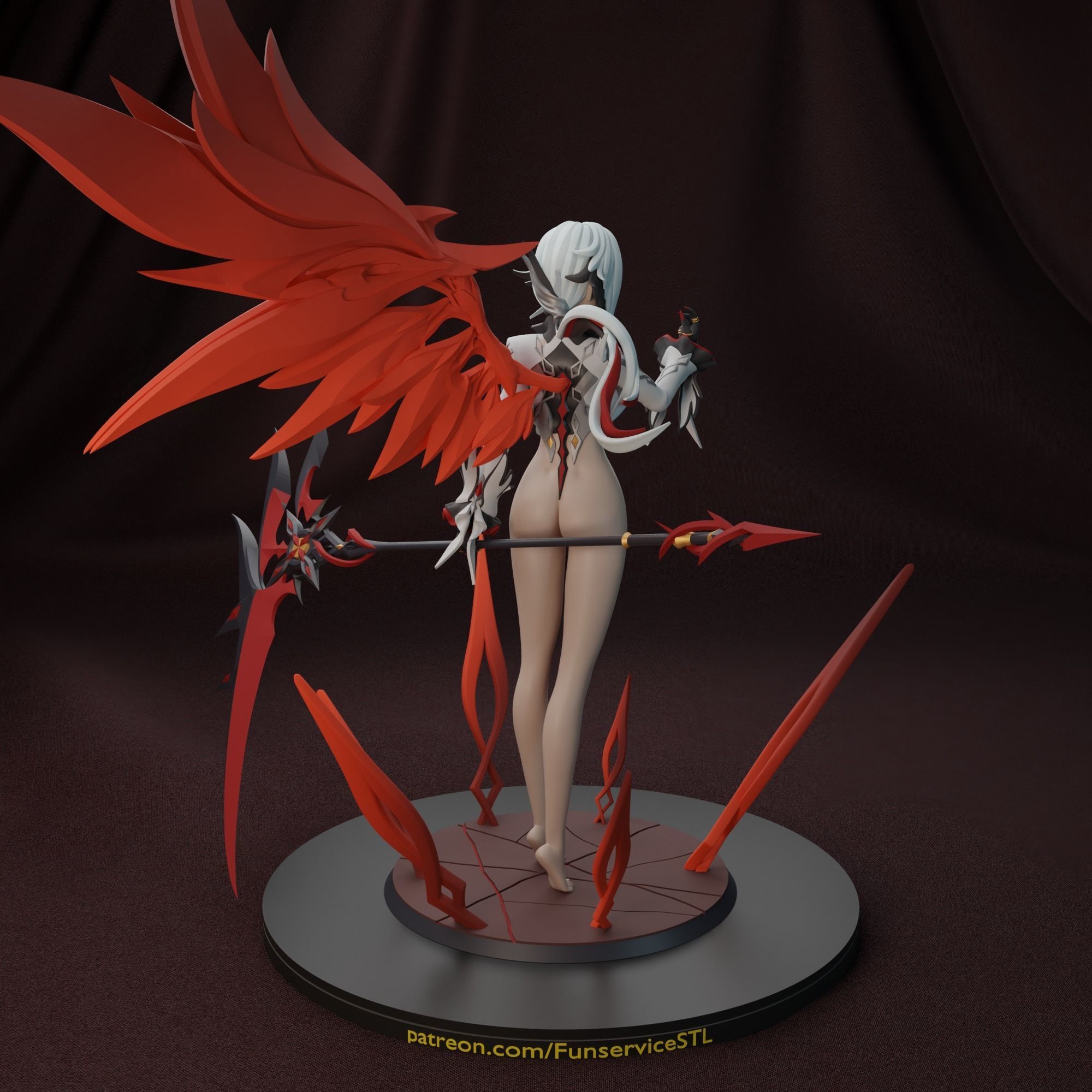 Arlecchino from Genshin Impact 2 versions 3D print model_13