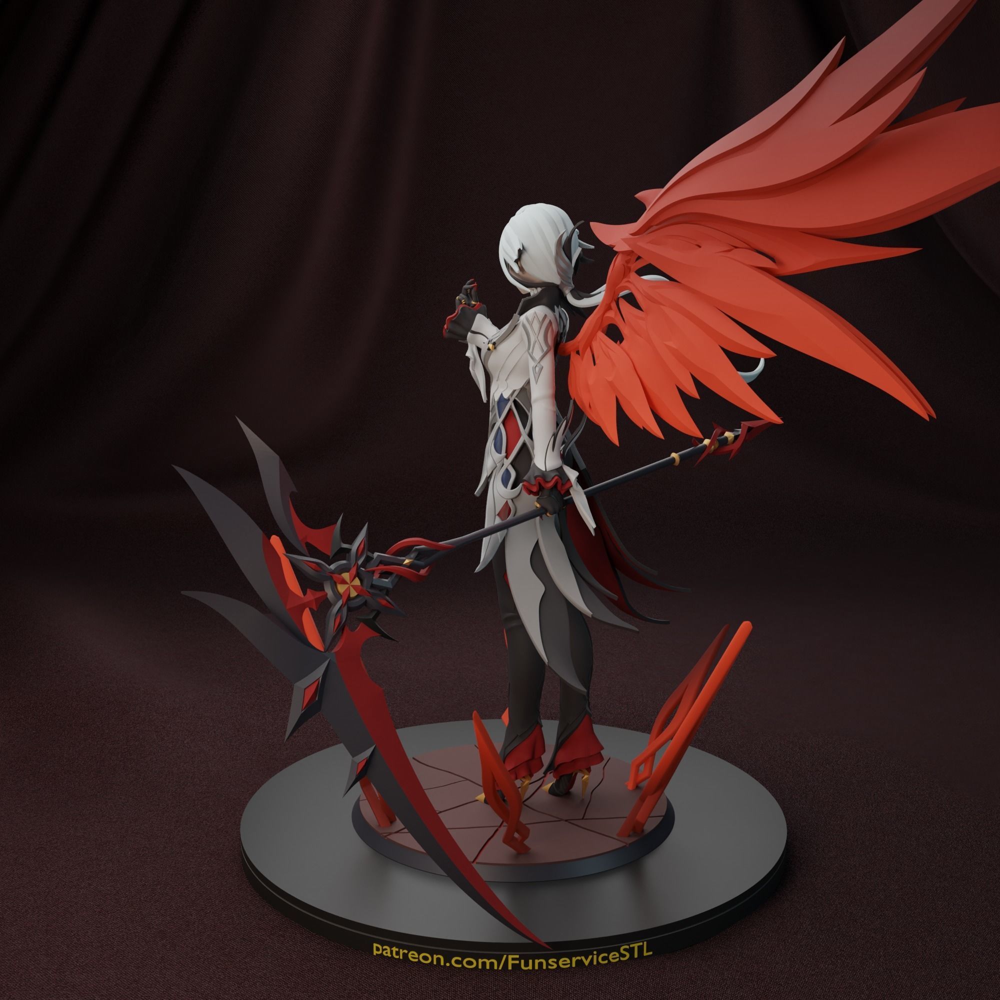 Arlecchino from Genshin Impact 2 versions 3D print model_2