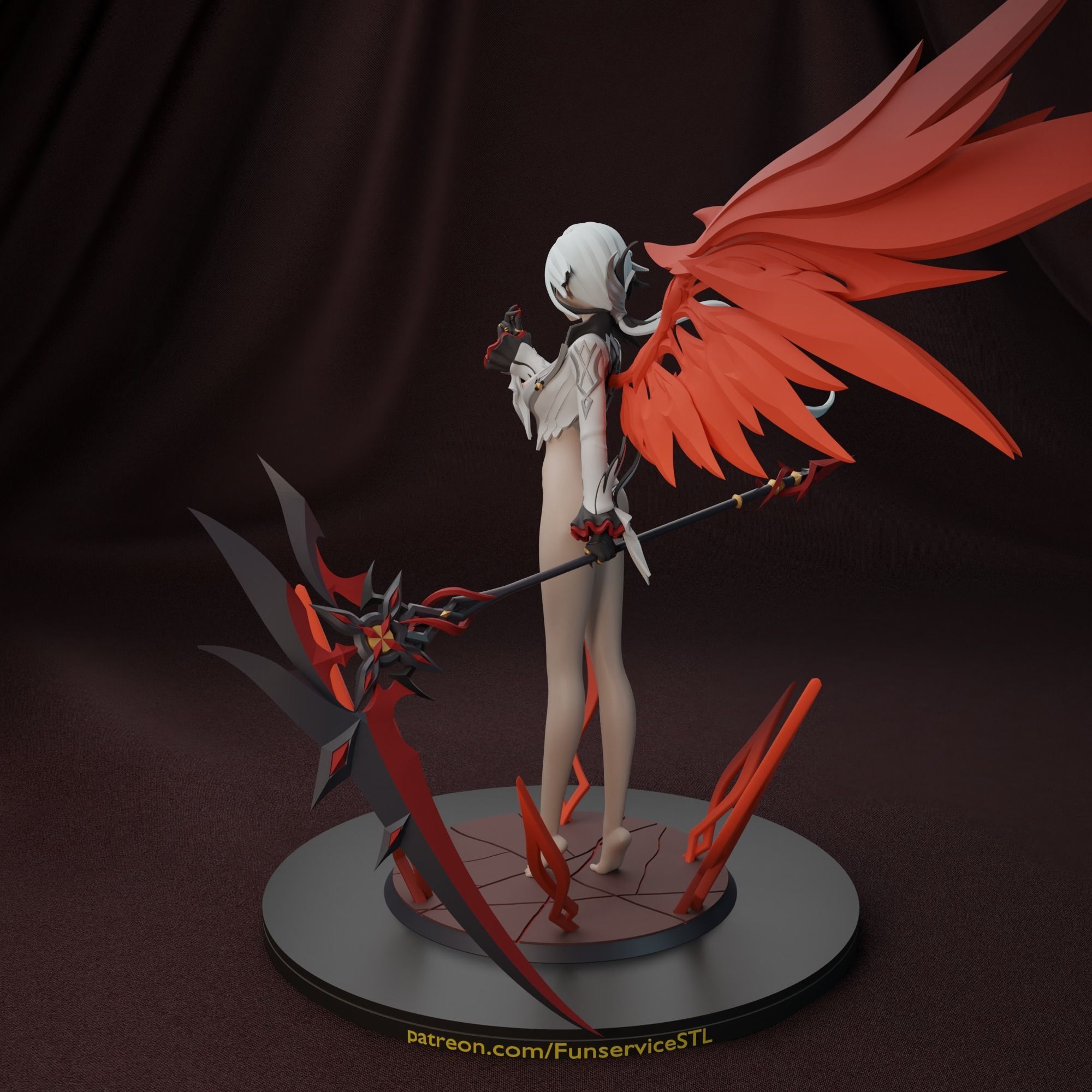 Arlecchino from Genshin Impact 2 versions 3D print model_12