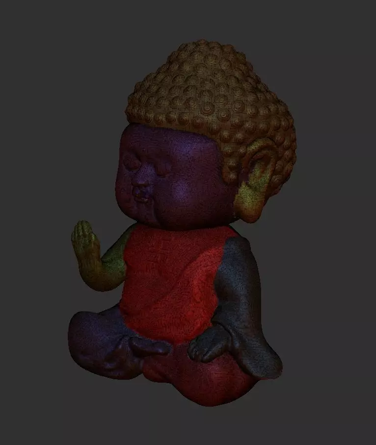 mini budha Low-poly 3D model_0