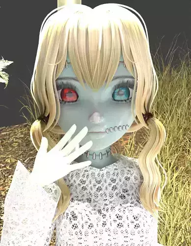 Frankie style girl 3D model