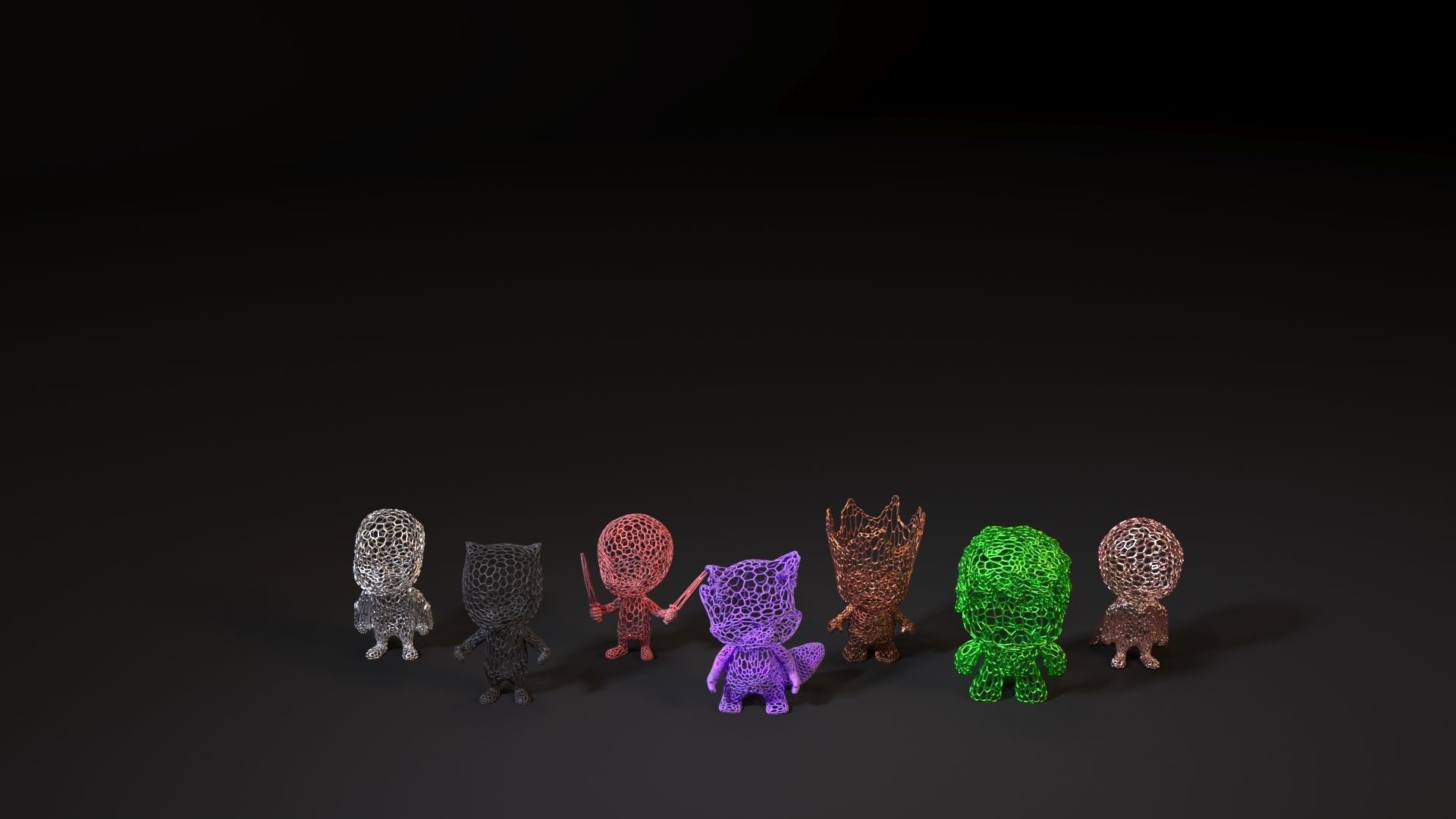 Baby Marvel characters 3D print model_2