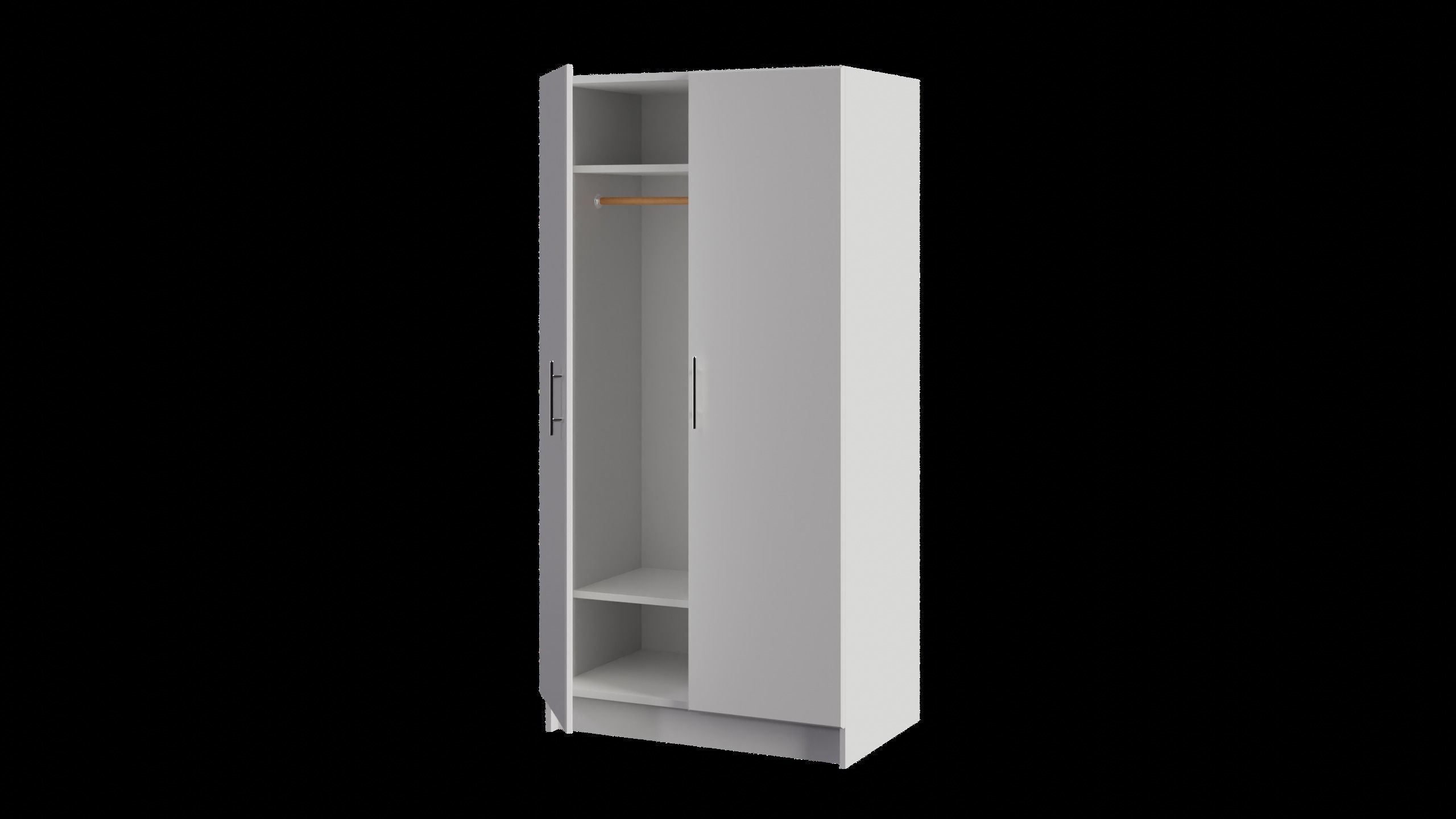 White Wardrobe 3D model_1