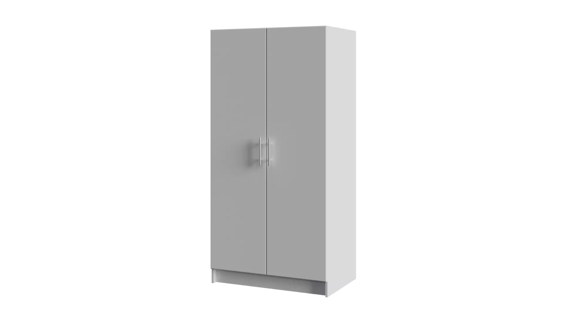 White Wardrobe 3D model_0