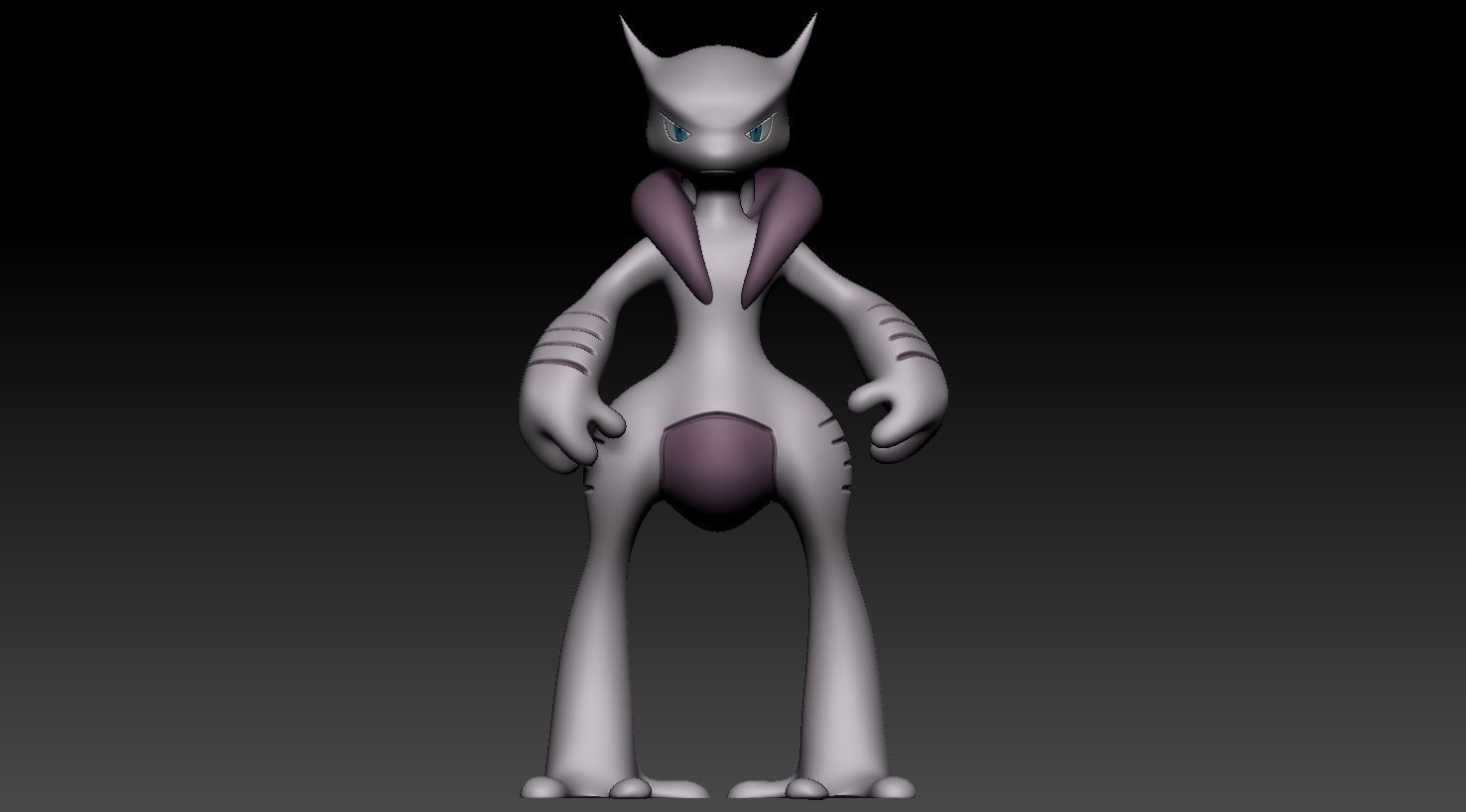 Mewtwo Pack X and Y forms 3D print model_2