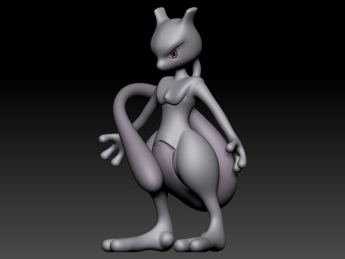 Mewtwo Pack X and Y forms 3D print model_9