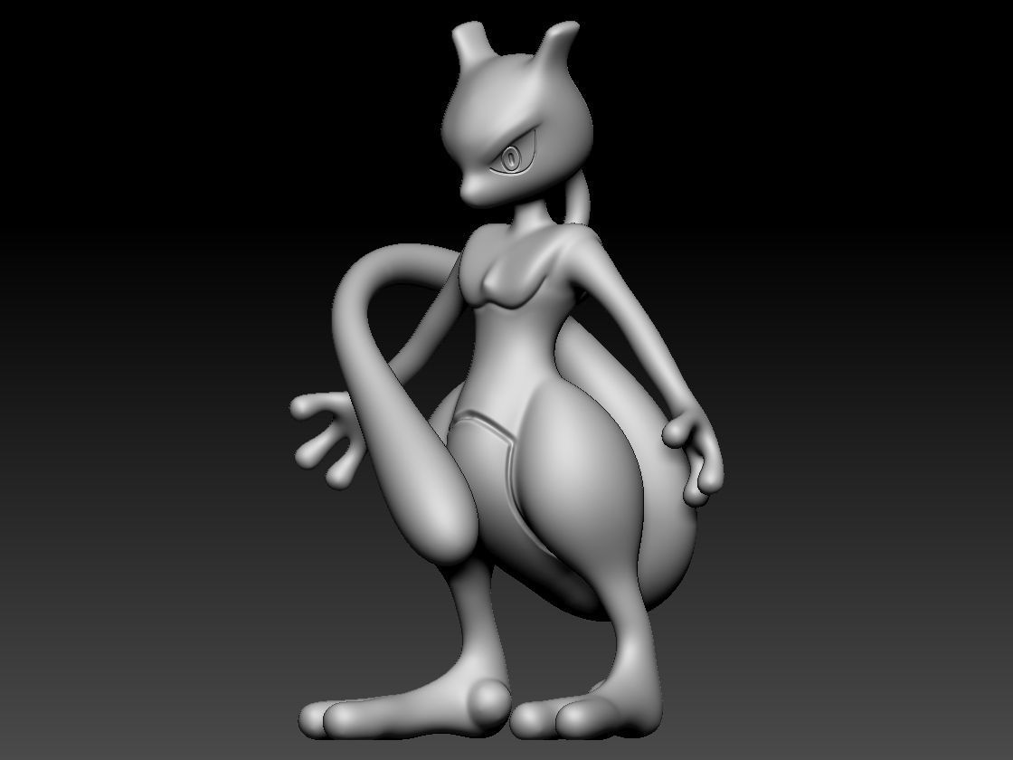 Mewtwo Pack X and Y forms 3D print model_12