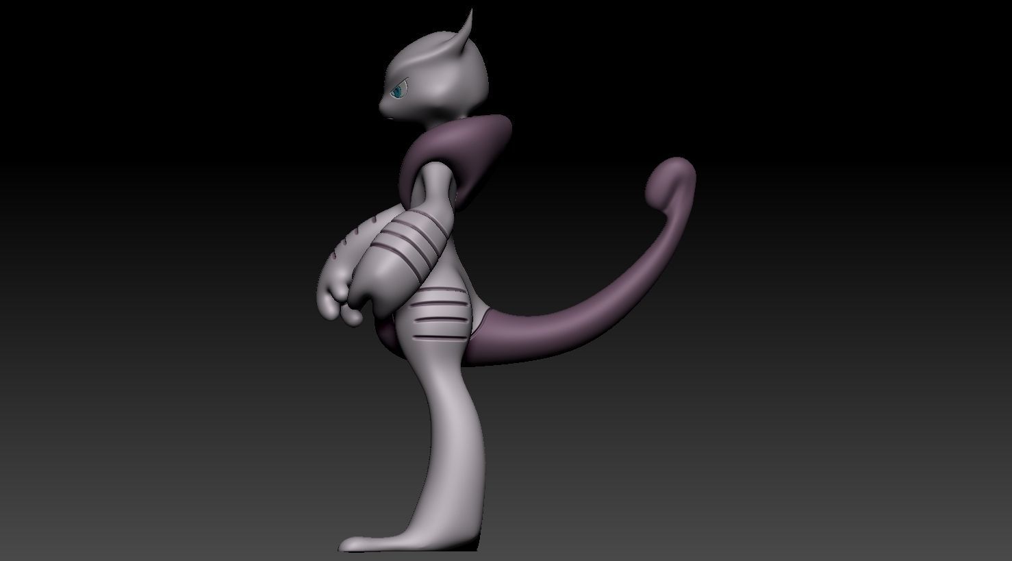 Mewtwo Pack X and Y forms 3D print model_14