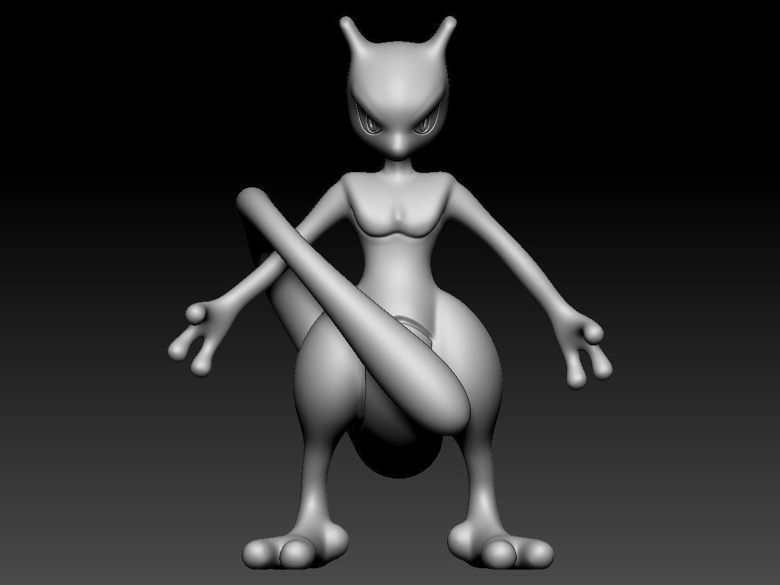 Mewtwo Pack X and Y forms 3D print model_6