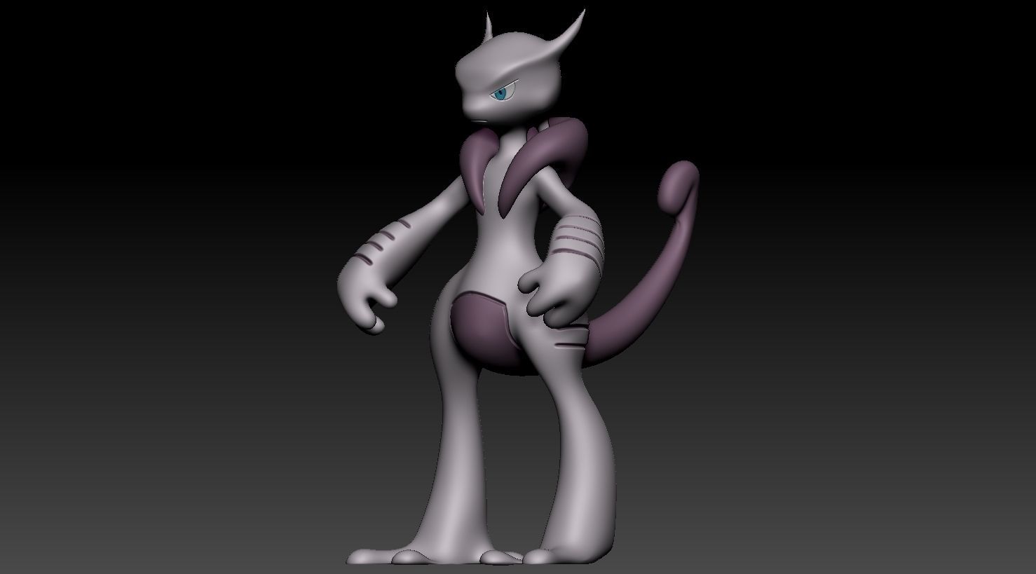 Mewtwo Pack X and Y forms 3D print model_8