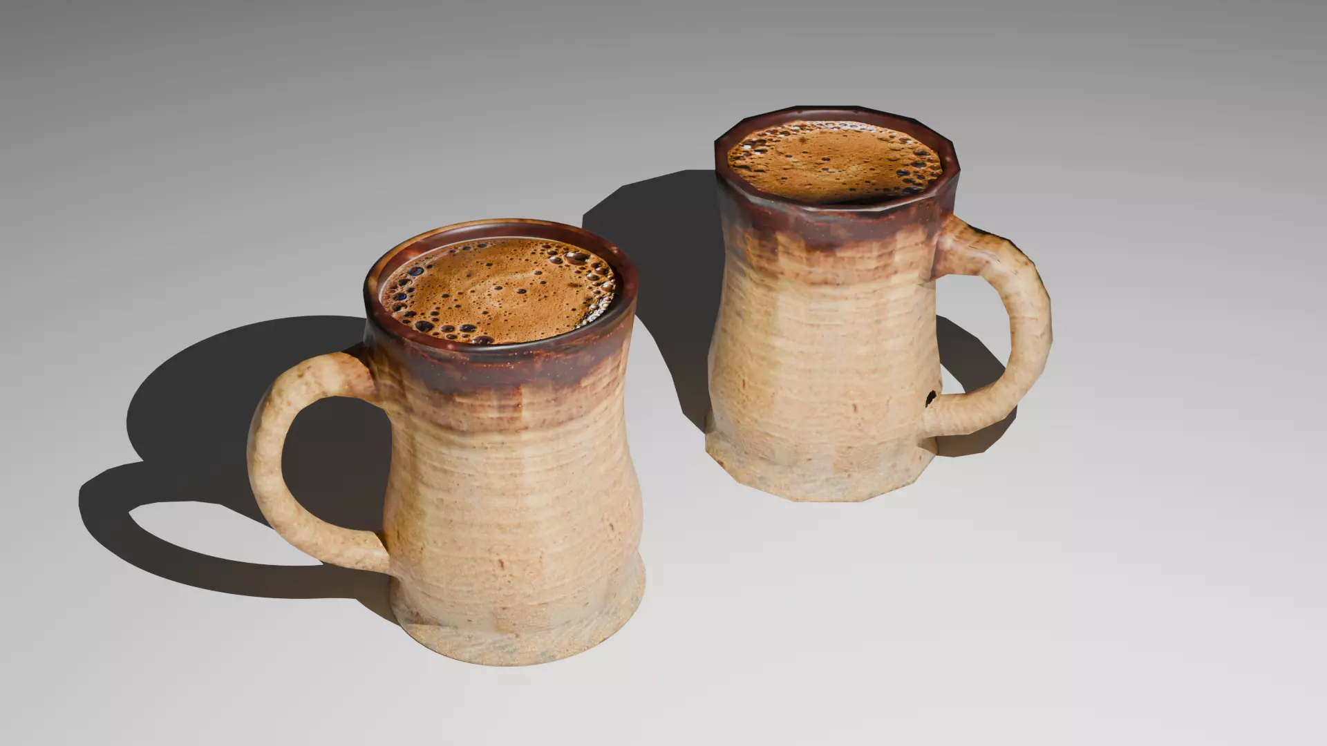 Rustic Ceramic Coffee Mug Free low-poly 3D model