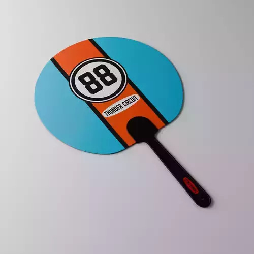 Plastic hand fan Low-poly 3D model
