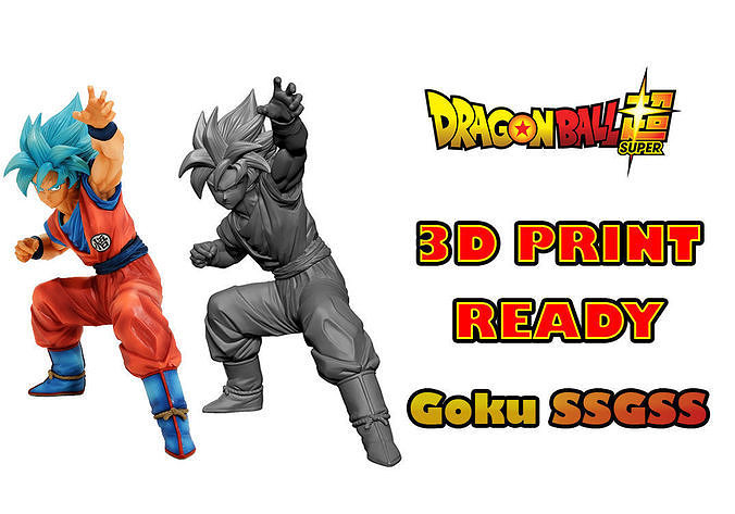 Goku SSGSS King Clustar 3D print model