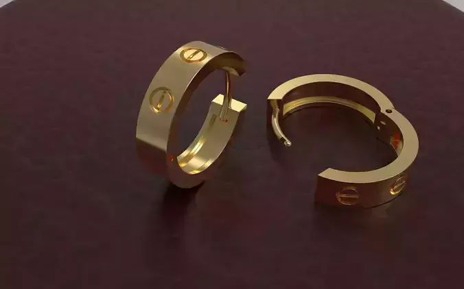 Earring Love  3D print model