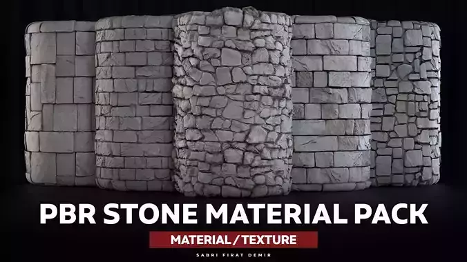 PBR Stone Material - Texture Pack - Material Pack