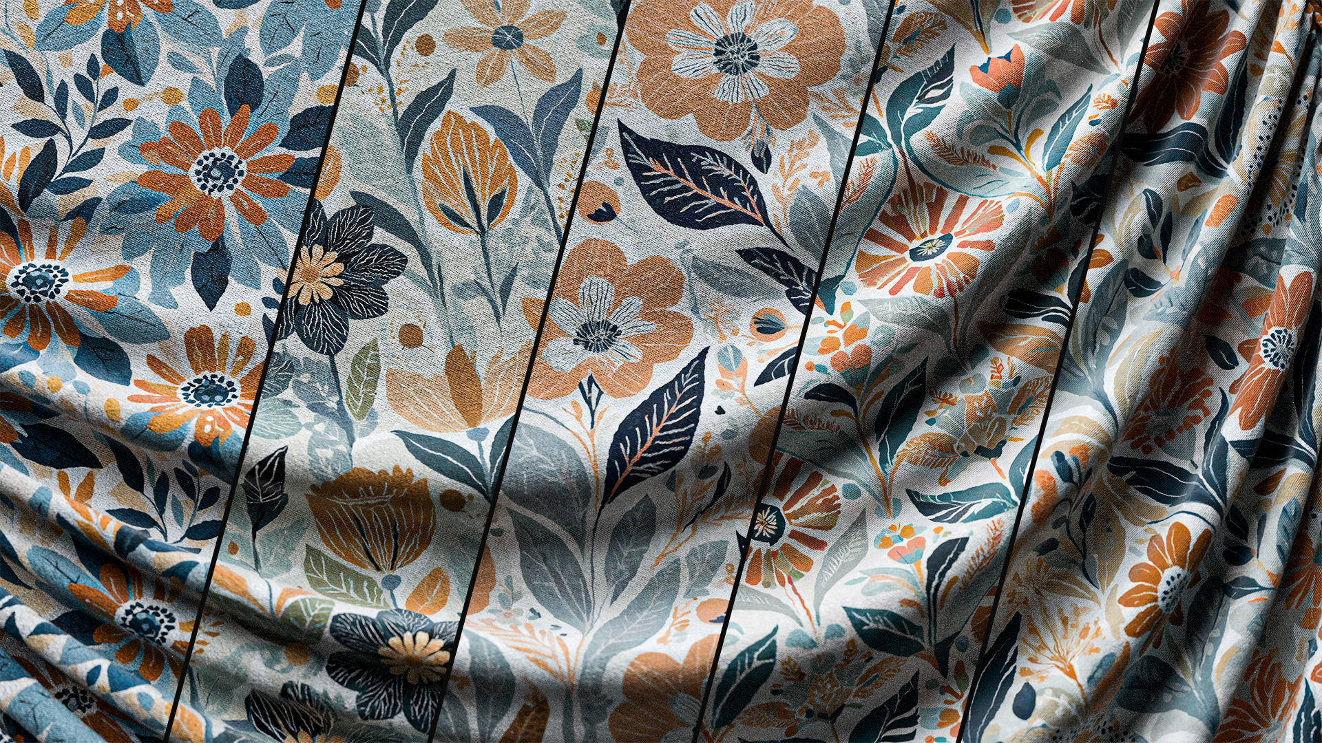 Victorian Flowers Cloth Fabric PBR Texture Pack Texture_6